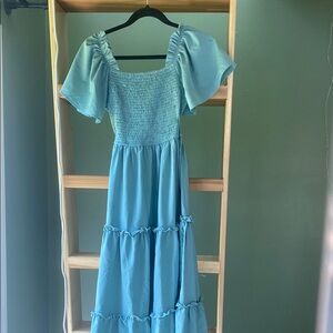 BlueGreen Maxi Dress